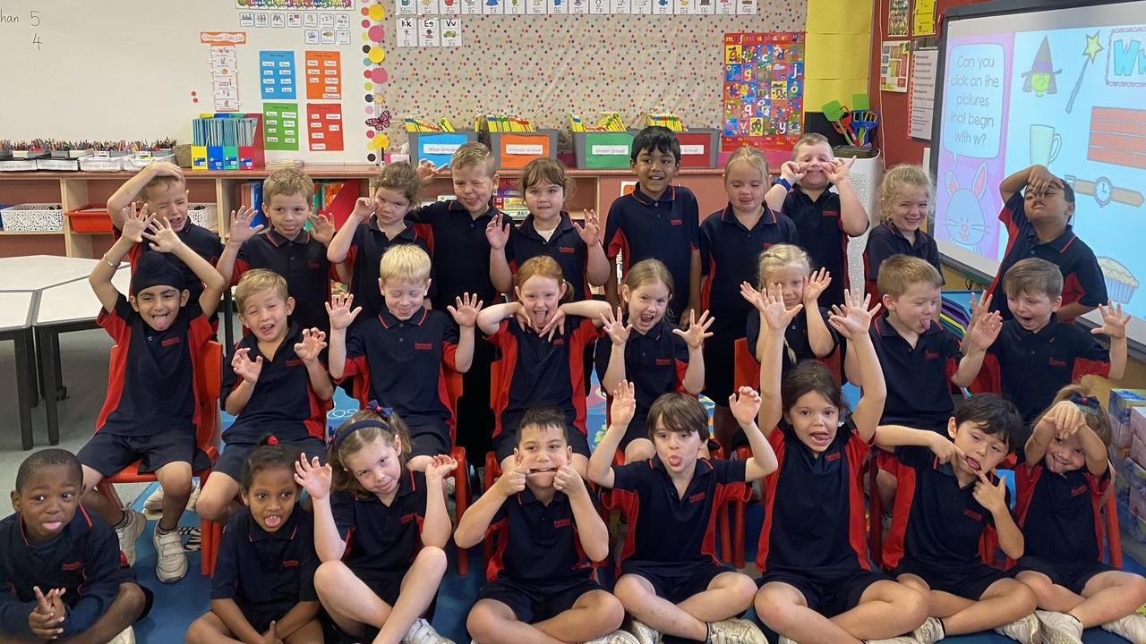 Parklands Christian College Prep W: Back row: River, Bailey, Ashlee, Henry, Elladee, Aarav, Grace, Griffin, Mackenzie and Ethan. Middle row: Rabab, Jesiah, Luka, Ebony, Adelayde, Stella, Zachary and Arlo. Front row: Isaac, Gloria, Alana, Hunter, Theo, Isabel, James and Amelia. PHOTO: Penelope Pelecas