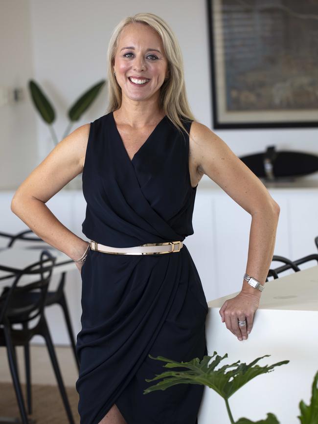 Lizzy Shorey-Kitson is the founder Sleepy Sundays, a genius blockout curtain solution for renters, parents of new babies and shift workers. Photo: AAP/Russell Shakespeare