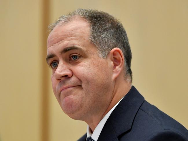 ABC Managing Director David Anderson appears before a Senate estimates hearing at Parliament House in Canberra, Monday, November 9, 2020. (AAP Image/Mick Tsikas) NO ARCHIVING