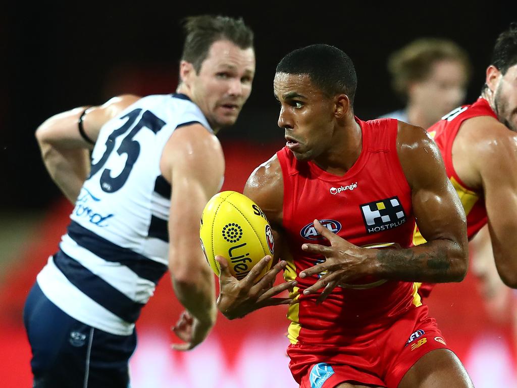 Touk Miller was superb in the Suns’ pre-season win over the Cats. Picture: Chris Hyde/Getty Images