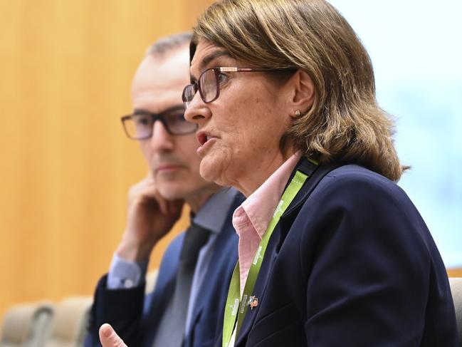 CANBERRA, AUSTRALIA, NewsWire Photos. OCTOBER 26, 2023: Governor of the Reserve Bank of Australia Michele Bullock appears before Senate estimates at Parliament House in Canberra. Picture: NCA NewsWire / Martin Ollman