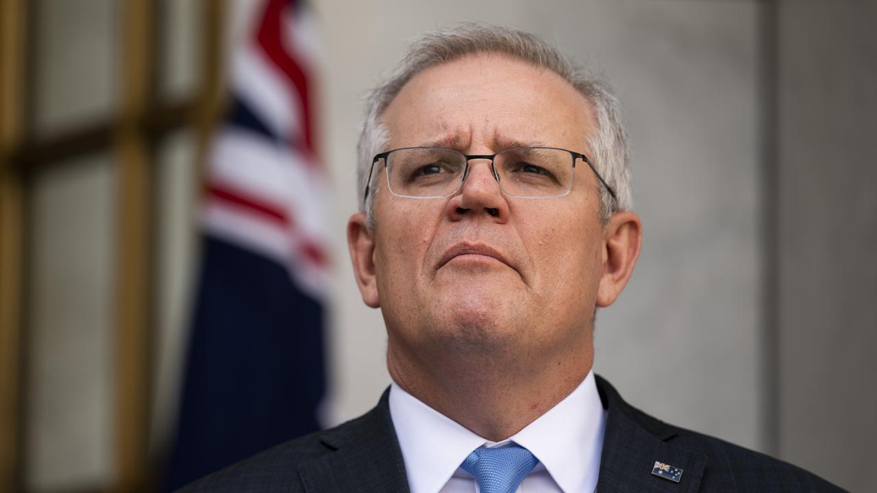 Prime Minister Scott Morrison says it is a state matter whether border closures end once vaccination milestones are reached. Picture: Martin Ollman/NCA NewsWire