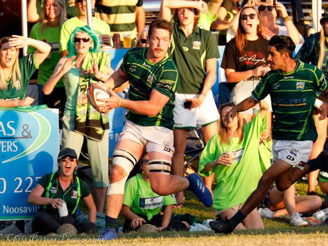 USC Barbarians captain Mitch Portors in action during the 2019 rugby union grand final against Caloundra. Photo: Chris Portors Photography