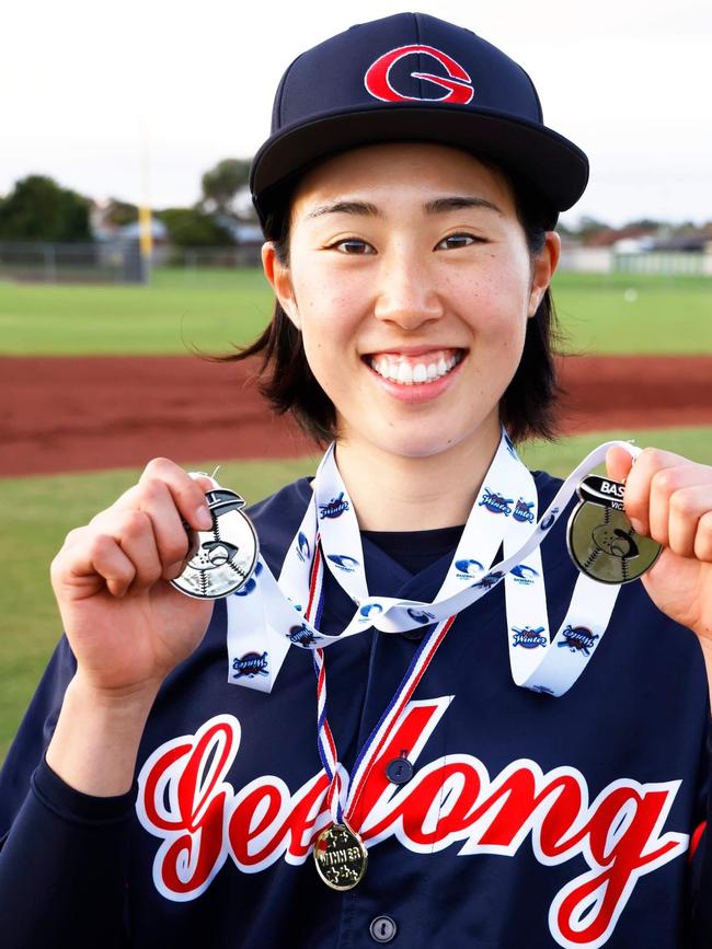 Kira Kuwamoto was a state championship MVP. Picture: Geelong Baseball Association.