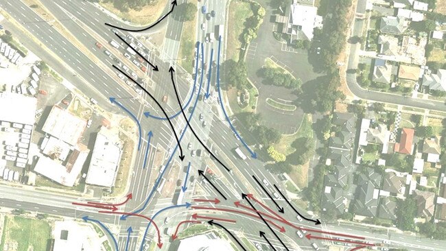 Springvale Junction has about 29 different directions cars can go in. Picture: VicRoads.