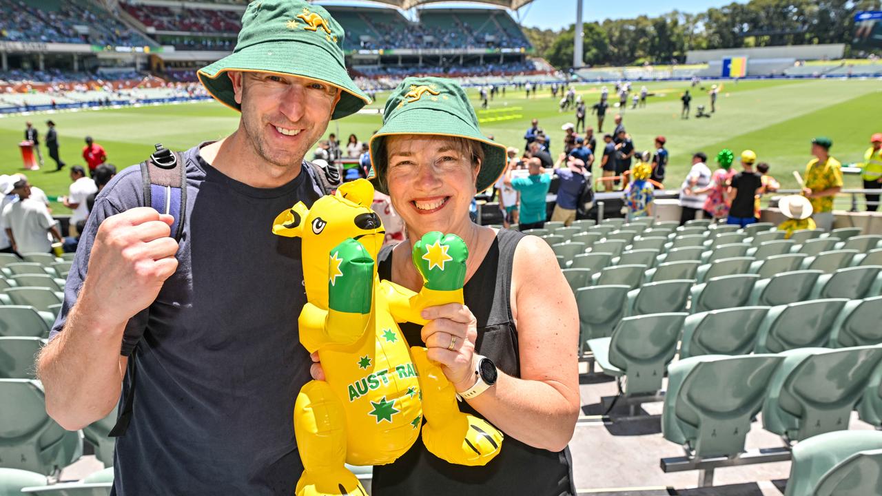 DECEMBER 7, 2024: Danny and Christine Haydon during the second day of the second test at Adelaide Oval. Picture: Brenton Edwards