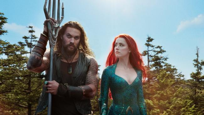 Heard and Aquaman co-star Jason Momoa. Picture: Warner Bros