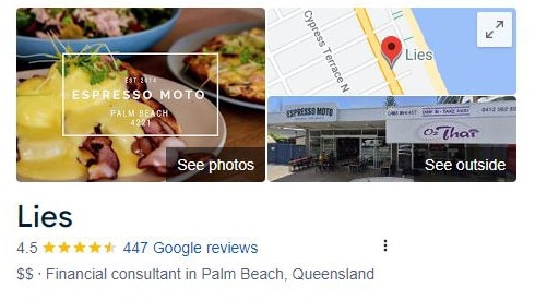 Espresso Moto has gone into liquidation. Its Google listing was renamed to “Lies”.