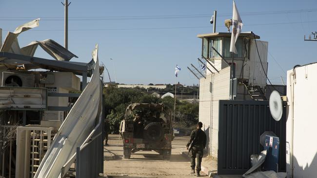 An Israeli vehicle leaves the Erez crossing. Picture: Getty Images