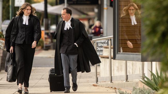 Ms Patterson’s defence barristers Colin Mandy SC and Sophie Stafford. Picture: NewsWire / Diego Fedele