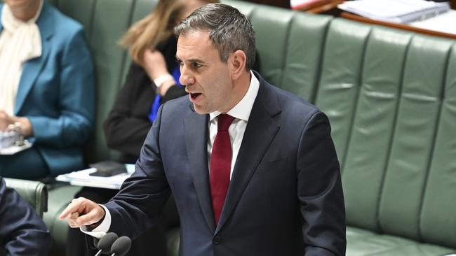 Jim Chalmers during Question Time at Parliament House in Canberra. Picture: NewsWire / Martin Ollman