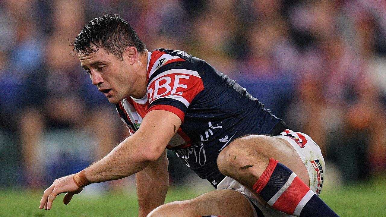 Sydney Roosters halfback Cooper Cronk suffered a shoulder injury against the Rabbitohs.
