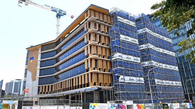 The new Fortitude Valley State Secondary College currently under construction. Picture: AAP Image/John Gass