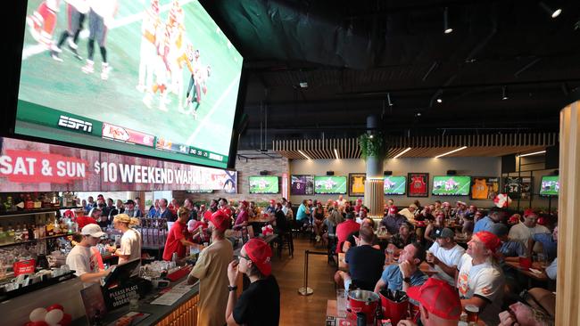 Crowds at The Sporting Globe at Robina Town centre. Picture: Glenn Hampson