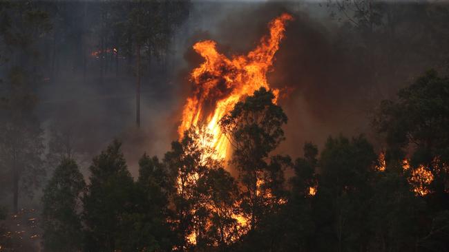 The blaze was fierce and destroyed property in the tiny village of Killabakh. Picture: Gary Ramage