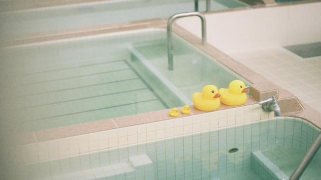 Swimsuits are not permitted at these baths.