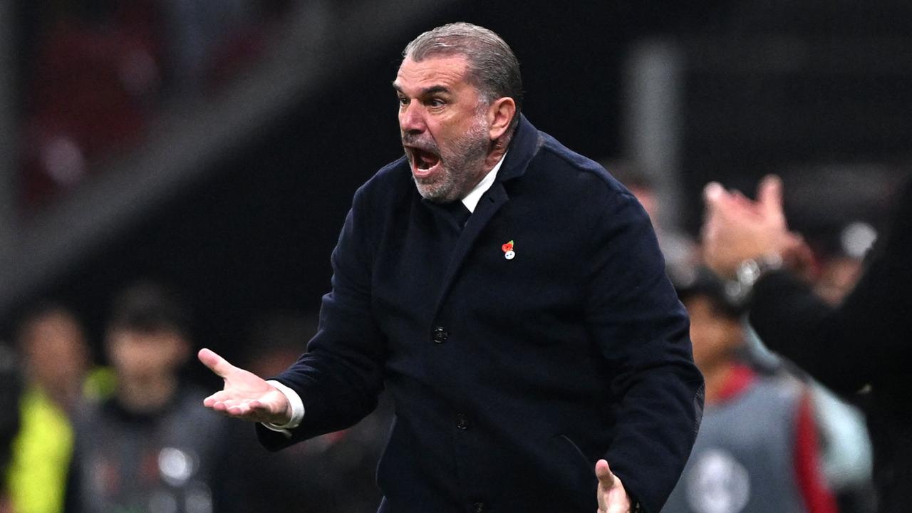 Tottenham's Australian coach Ange Postecoglou. Photo by Ozan KOSE / AFP.