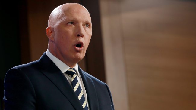 Peter Dutton has defended his comments about Australia acquiring two US nuclear-powered submarines. Picture: Jane Dempster/The Australian
