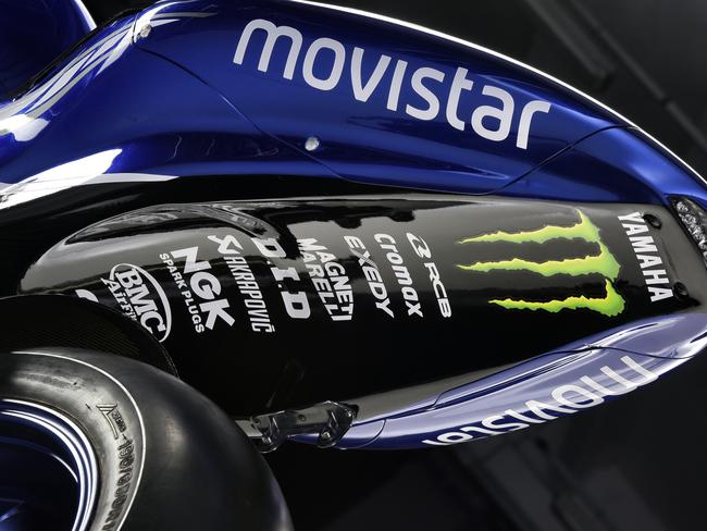 The 2015 Yamaha YZR-M1 MotoGP bike.