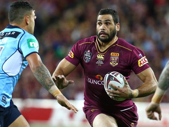 Greg Inglis is a massive threat to expose the Blues’ defence. Picture: Adam Head