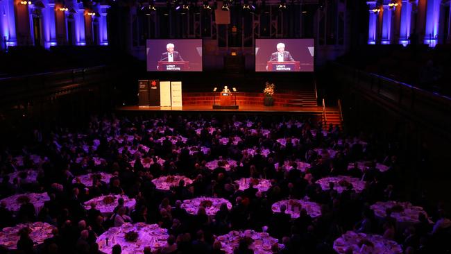 The Lowy Institute dinner in Sydney on Wednesday night. Picture: Jane Dempster