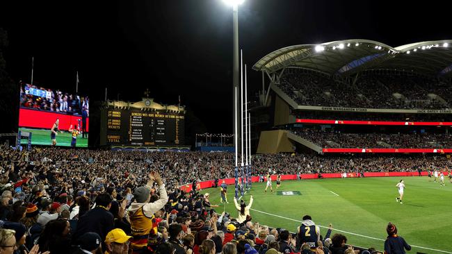 Adelaide fans were up and about. Photo: Phil Hillyard.