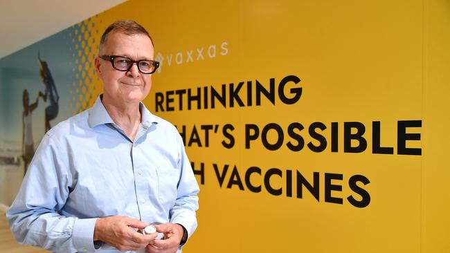 Vaxxas chief executive David Hoey at the company’s factory producing needle free vaccines patches.