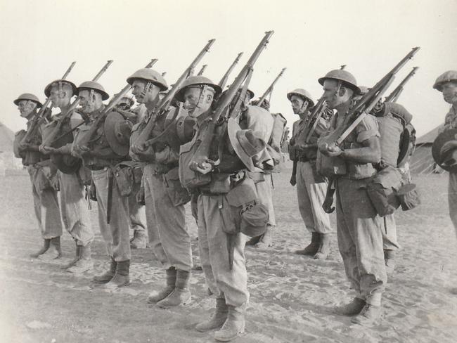 “Photo includes my wife’s father Arthur Culbert Men of 2/17th Infantry Battalion who were part of “The Desert Rats” in the Siege of Tobruk.” Picture: Supplied by Allan Cooper