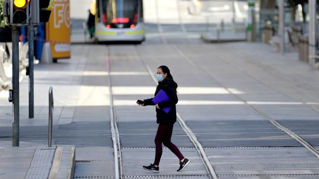 Stay-at-home orders have been extended in Melbourne for at least another month. Picture: Andrew Henshaw