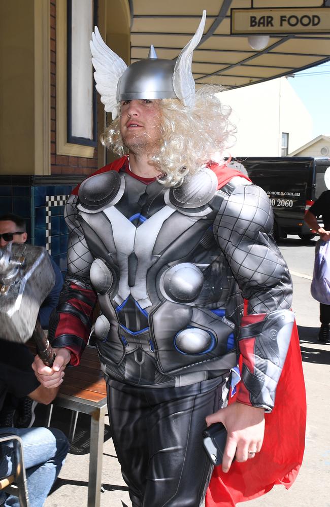 Centre Josh Morris dressed as Thor