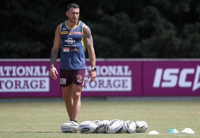 Darius Boyd trains away from the main group.