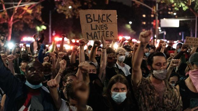 Protesters denouncing systemic racism in law enforcement have been marching across most major cities since the death of George Floyd. Picture: Scott Heins/Getty Images/AFP.