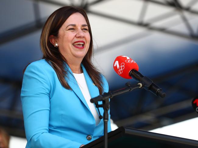 Premier Annastacia Palaszczuk dodged questions over whether a border open date would motivate residents to get vaccinated. Photo by Chris Hyde/Getty Images