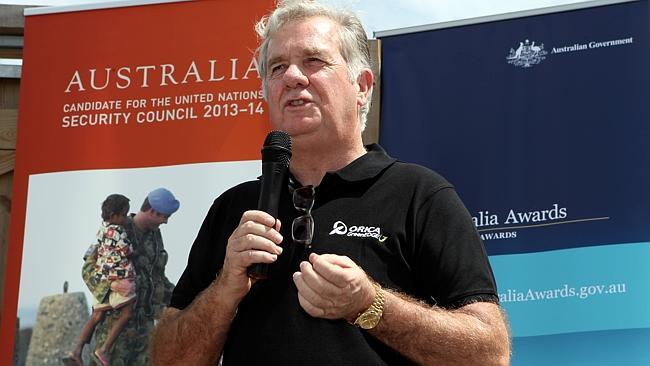 Orica-GreenEDGE owner Gerry Ryan. His team's doing well in the TDU and his racehorse won in...