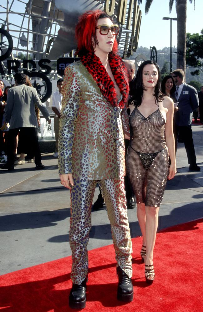 Rose McGowan and Marilyn Manson. Picture: Ron Galella/Ron Galella Collection via Getty Images