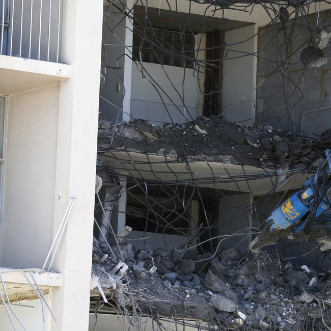 The demolition of the Iluka building at Surfers Paradise continues