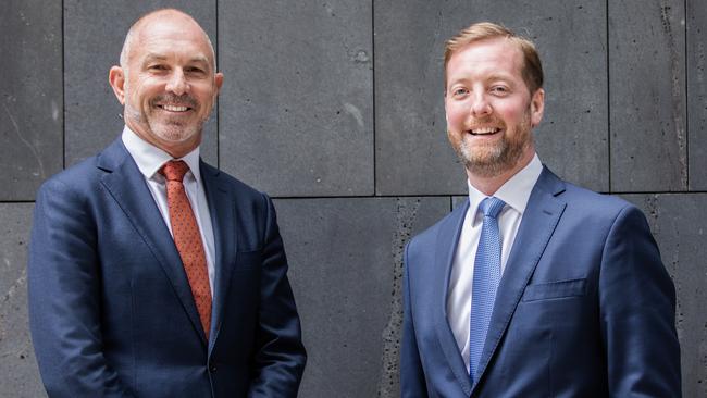 Gateway Capital managing director (property) Peter McDonald, left, and Gateway Capital CEO Stuart Dawes.