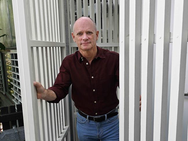 Former premier Campbell Newman with security bars at his home in Windsor. pic Lyndon Mechielsen/Courier Mail