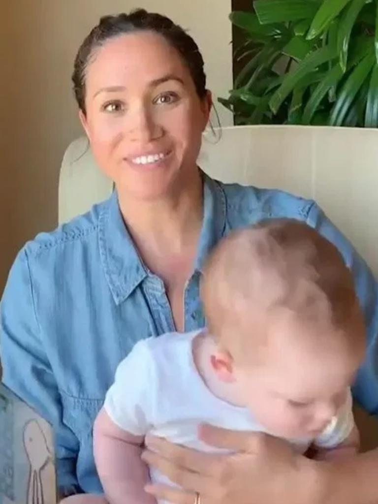 Archie sat on Meghan Markle’s lap as she read the book. Picture: Instagram