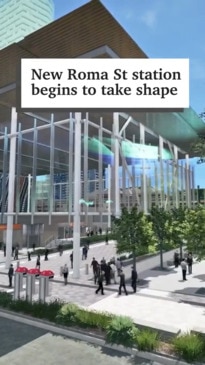 Brisbane's new underground Roma Street Station begins to take shape