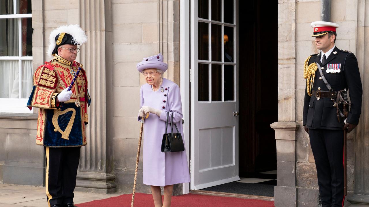 The Queen attends an Armed Forces Act of Loyalty Parade at the Palace of Holyroodhouse. Picture: AFP