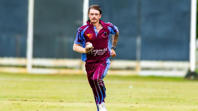 Coolum Sharks bowler Corey Perren. Picture: Matt Mayo Sports Photography