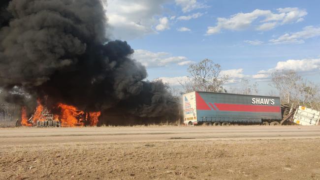 NT Police have confirmed six people were killed after a 4WD and road train crashed on the Stuart Highway, south of Pine Creek on Friday September 29.