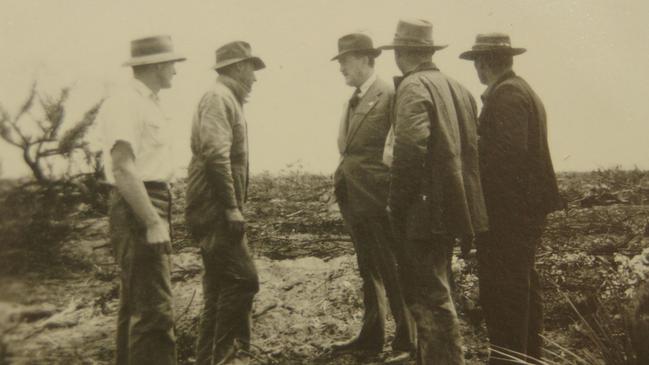 Settlers preparing their farms in the 1950s. Picture: Supplied