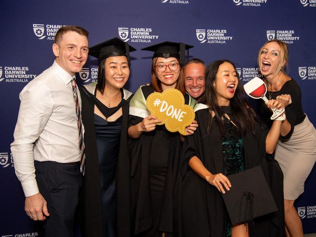 Celebrations at the 2024 Graduation ceremony held at Charles Darwin University on April 23, 2024. Picture: Pema Tamang Pakhrin