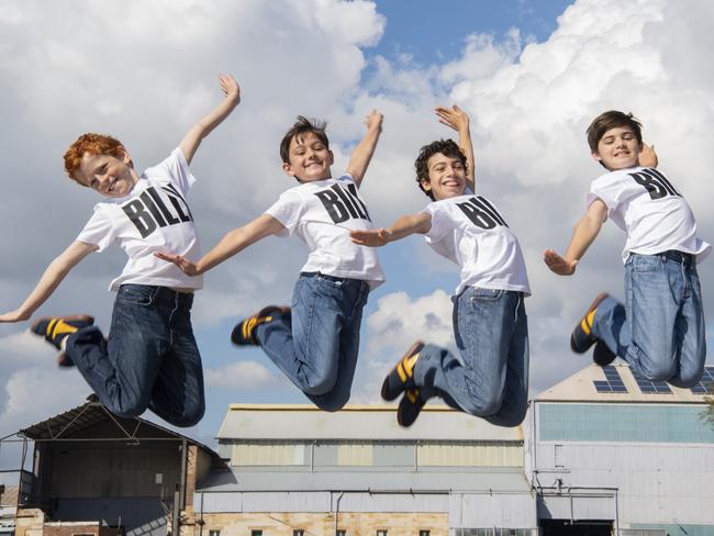 Jamie Rogers, River Mardesic, Omar Abiad and Wade Neilsen will share the role of Billy Elliot in Melbourne and Sydney. Picture: James D. Morgan