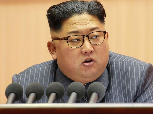 North Korean leader Kim Jong-un has raised global tensions following a series of missile tests this year. Picture: AFP/KCNA/KNS