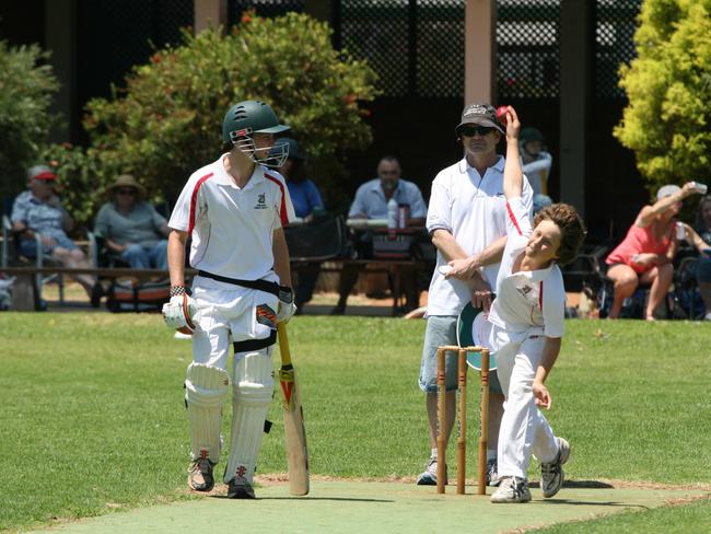 Alex Firman about to unleash a delivery. Picture: Photo Aiden Burgess / South Burnett Times