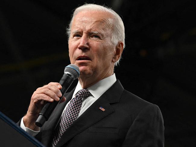 US President Joe Biden delivers remarks at the IBM facility in Poughkeepsie, New York. Picture: AFP