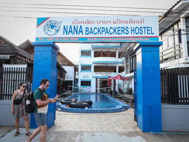 Nana Backpackers in Vang Vieng where all six victims stayed. Picture: David Caird